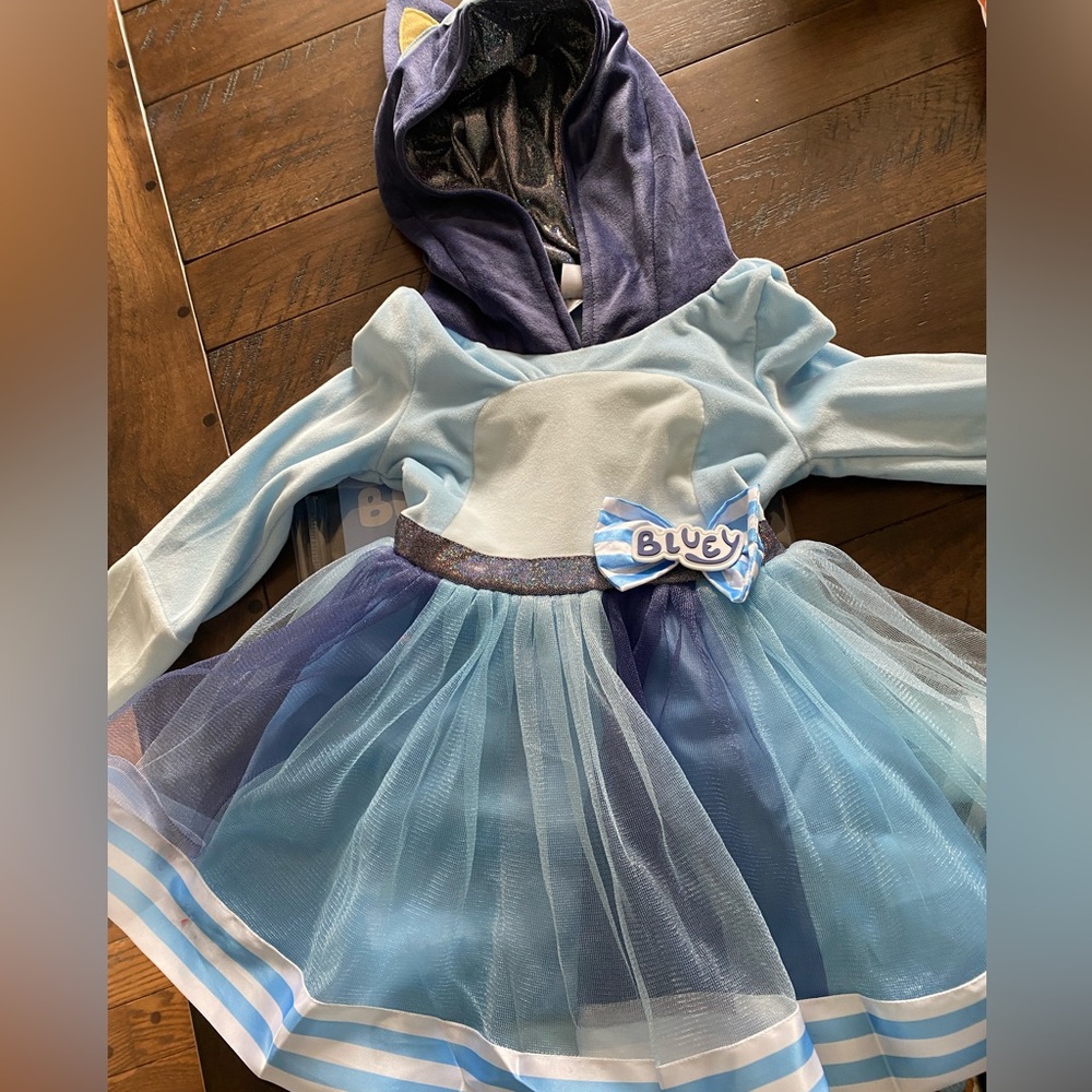 Spirit Halloween Bluey Toddler Dress Costume  3T-4T